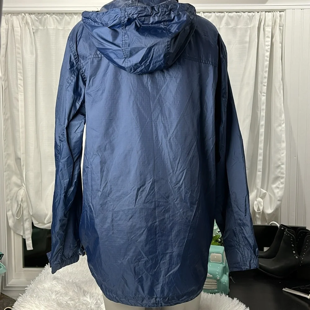 🔥 Tommy Hilfiger Vintage 90s Windbreaker Pullover Jacket Navy M 1/4 Zip Hoodie 🔥 - Picture 7 of 16